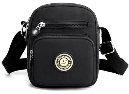 Gelory Lässige Umhängetasche mit mehreren Taschen für Damen, Mini-Umhängetasche, Nylon, wasserdicht, verstellbarer Riemen, Reise-Kuriertasche, Schultertasche, violett, Einheitsgröße, Umhängetasche