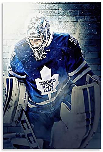 GPEIHANG Leinwand Druck Poster Jonathan Bernier Eishockey Bild Wandkunst Kunstwerk Malerei Kunstdrucke Bild 23.6x35.4(60x90cm) Kein Rahmen