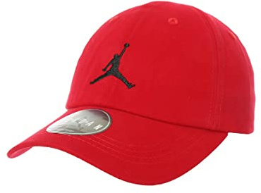 Jordan Verstellbare Mütze für Jungen mit gebogener Krempe, Größe 36-48, Rot, Rot/Ausflug, einfarbig (Getaway Solids)