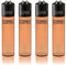 Clipper® 4er Set Translucent Lighter Flints Feuerzeug Schlüsselanhänger Flaschenöffner (4 x Translucent Peach)
