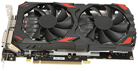Dilwe RX 580 8GB GDDR5 Graphics Card, AMD Radeon RX 580, PCIe 3.0, DisplayPort, HDMI, DVI, DVI-D, 8K, 2 Fans, Desktop Compatible
