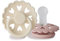 FRIGG Fairytale Schnuller 2 Packung | Silikon Schnuller | BPA-Frei | Hergestellt in Dänemark | Symmetrischer Sauger in Kirschform| (Cream/Blush, Größe 2 (6-18 Monate))