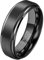 ANAZOZ Ringe Wolframcarbid Herren, Männer Ringe Gravur Verlobungsring größe 54 Bandring Briet 6mm Matt