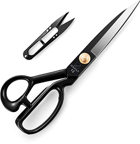 Stoffschere Schneiderschere 30.5 cm mit Fadenschneider– Schneiderschere zum Schneiden von Stoffen, Leder, Material, Kleidung, Schneidern schere mit scharfen Klingen