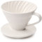 Porte Filtre Café en Céramique, Filtre à Café à Main, Goutteur de Café en Porcelaine Réutilisable, Porte-Filtre à Café Permanent pour Café Manuel 2-3 Tasses (Blanc)
