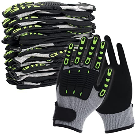 Nitrex 340RFI 10 Work Safety Gloves Sandy Nitrile Palm Coated, 13 Gauge Seamless Liner, Cut Resistant Level C Back of Hand TPE Material, Nitregrip Technology, Size 11, (340RFI/11)