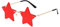 YUELUQU Vintage Mode Lustige Festival Sonnenbrillen Metall Rahmenlose Frauen Herren Punk Party Gläser (Stern-rot)