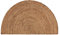 Natural Jute Front Door Rug Outdoor Welcome Mat Floor Carpet Area Rug Half Circle Jute Rug Front Door Entry Mat Farmhouse Flooring Outside Pathway Patio Stairs Doormat (50x100 CM)-Beige