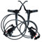 Lioaeust Hydraulisches Bremsen-Set, MTB-Fahrradbremse, hydraulische Scheibenölbremsen mit Hebelsatz, vorgefüllt mit 2 Rotoren, Fahrrad-Ersatzteil (A)