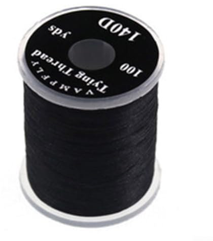 Zoegneer Filo in poliestere per legare mosche, pesca a mosca, materiali per legare la mosca, materiale per la realizzazione di mosche, filo da 100 m (nero)