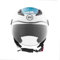 BHR Casco Moto Bambino Demi-Jet, 838 CHILDREN, Casco Scooter per Bambini/Bambine Omologato ECE 22.06, Visiera Antigraffio e Sgancio Micrometrico, Sea, L