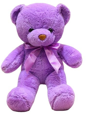 TROYSINC Teddybär Plüschtier Kuscheltier Stofftier Weiches Fell Teddybär Valentinstag Kindertag Geschenk (Lila,55cm)