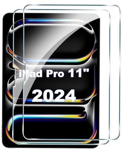 Effcotuo 2 Stücke Schutzfolie für 11 Zoll 2024 Schutzfolie Displayschutzfolie aus Gehärtetem [9-H-Härte] [Kratzfest] Einfache Gehärtetem für 2024 11