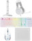 FANTECH Tastiera e mouse da gioco 5 in 1, tastiera cablata retroilluminata a LED arcobaleno, con supporto per cuffie e supporto per cuffie, mouse da gioco con cavo, per PC, laptop, Xbox, colore bianco