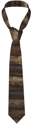 shgwehh Herrenkrawatte mit Kaktushut und Chilischote, formelle Party, Hochzeit, Geschenk, Krawatte für Männer, Einheitsgröße, schmale Krawatte, Braunes Holz., Einheitsgröße