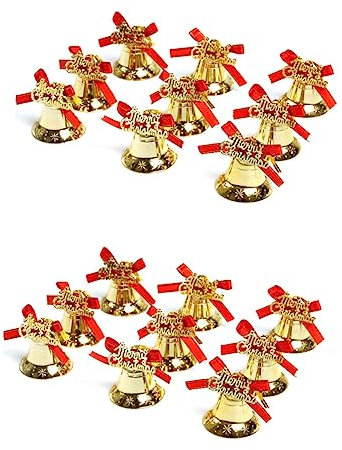 PRETYZOOM 18 STK Kleine Glocken Für Den Weihnachtsbaum Glöckchenverzierung Weihnachtsglocken-anhänger Glöckchen Zum Basteln Weihnachtstürklingeln 2020 Weihnachtsschmuck Christbaumschmuck