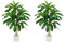 Artificial Dracaena Plant Indoor 4FT Fake Tree with White Tall Planter, Tall Yucca Fake Floor Plant in Pot, Artificial SilkPlant for Home Decor Office Living Room Porch Patio Housewarming (Pack 2)