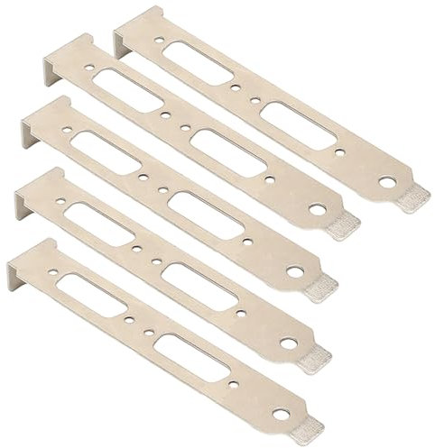 Csnbfiop Lot de 5 supports de montage à profil haut pour carte graphique vidéo DVI VGA pleine hauteur support ordinateur composants de rechange