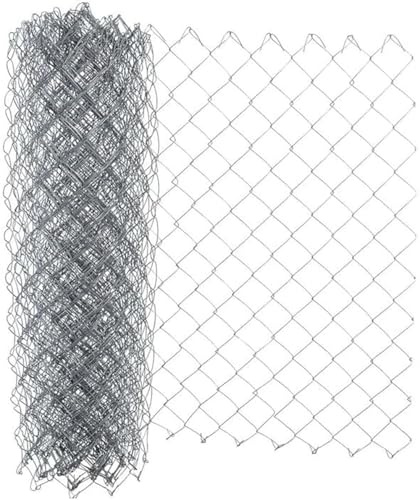 Garmix Maschendrahtzaun Viereckgeflecht Gartenzaun Maschendraht Verzinkt 60x60mm 1,8m (25m 120cm)