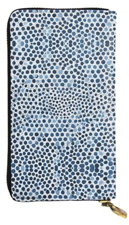 ESNAIUVCD Evil Eyes Print Echtes Leder Damen Herren Geldbörsen Multifunktions Clutch Geldbörse Reißverschluss Groß Reise Handy Lange Geld Geldbörsen, Schwarz , Einheitsgröße
