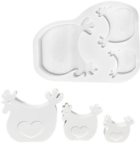 LUMOOM 3 Stück Silikonform Huhn, Silikonformen Gießformen Frühling, Gießform Silikon, Gipsformen zum Gießen, 3D Silikonform Tiere DIY Deko, für Gips Kerzen