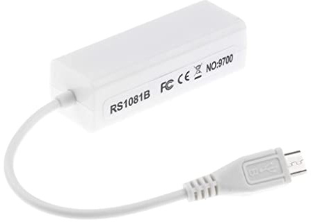 Micro USB a RJ45 LAN 10/100Mbps Fast Ethernet scheda adattatore di rete bianca
