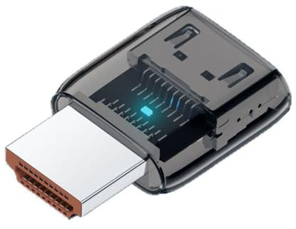 xiwai HDMI-Stecker auf HDMI 2.1-Buchse Adapter UHD 8K 60Hz HDTV Konverter Extender Transparent mit Smart LED-Licht für Monitor TV Projektor