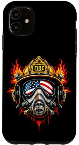 Hülle für iPhone 11 Feuerwehr-Gasmaske