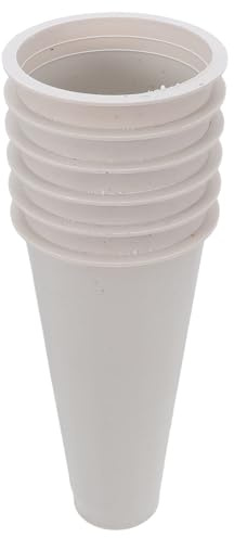 6 Pezzi Vaso Commemorativo per Cimitero in Plastica Beige