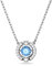 Swarovski Una Halskette, Rund, Blau, Rhodiniert