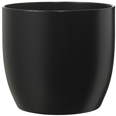 Soendgen Keramik Blumenübertopf, Basel Fashion, schwarz, 16 x 16 x 15 cm, 0069/0016/1943