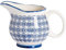 Nicola Spring Hand-Printed Milk Jug - 300ml - Navy Decorative Porcelain Dishwasher Safe Floral Pattern Tableware Cappuccino Coffee Milk Pitcher Jugs with Handle