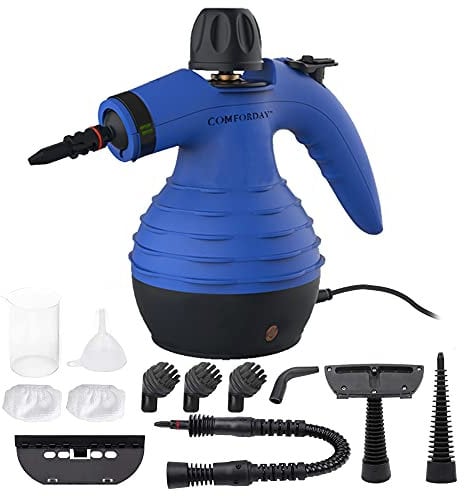 Comforday Nettoyeur Vapeur Portatif - Nettoyage Naturel Sous Pression avec Ensemble d'Accessoires 12 Pièces pour Cuisine, Salle de Bain, Fenêtres