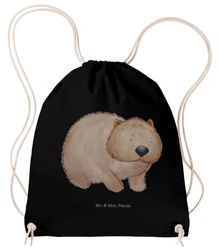 Mr. & Mrs. Panda Turnbeutel Wombat - Geschenk, Spruch, Lustige Sprüche, Motivation, Sportrucksack, wander rucksack, gym tasche, Stofftasche, Stoffbeutel, Australien, Das Leben Ist schön