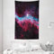 ABAKUHAUS Weltraum Wandteppich und Tagesdecke, Weltraum spielt Galaxy aus Weiches Mikrofaser Stoff Waschbar ohne Verblassen Digitaldruck, 140 x 230 cm, Magenta und Schwarz