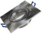 WITTKOWARE IP44 Decken-Einbauleuchte (Einbaurahmen) für LED-Leuchtmittel mit 50mm Durchmesser (GU10/MR16), quadtratisch 90x90mm, edelstahl/gebürstet