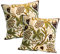 ZUODU Set of 2 Green Embroidery Cushion Cover Case Pillowcases Embroidered Plant leaves Square Throw Pillow Case Protectors Home Sofa Cushion Cover in Living Room 18x18 Inches Colour 10