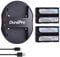 DuraPro 2Pcs NP-FM50 NP FM50 Battery + Dual USB Charger for Sony NP-FM30,NP-FM51,NP-QM50,NP-QM51,CCD-TRV128,CCD-TR108,CCD-TR208,CCD-TR408,CCD-TR748,CCD-TRV106,CCD-TRV107,CCD-TRV108 Cameras