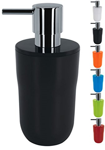 Spirella Seifenspender Flüssigseifen-Spender, Fassungsvermögen 7,5 x 7,5 x 16,5 cm - 300ml - Schwarz