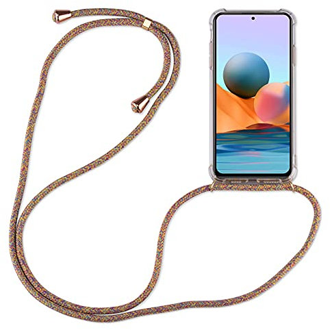 betterfon Hülle Kompatibel mit Xiaomi Redmi Note 10 Pro | Handykette Smartphone Halskette Hülle mit Band | Handyhülle mit Kordel zum Umhängen Kompatibel für Redmi Note 10 Pro | Rainbow