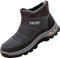 GILKUO Botas Nieve Hombre Invierno Impermeable Zapatillas sin Cordones Cremallera Zapatos Botines Térmicas Calientes Forradas Gris Talla 40