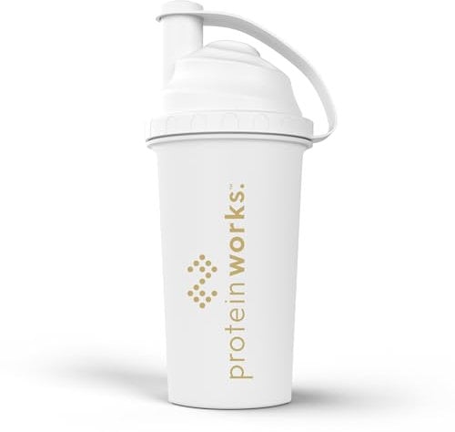 THE PROTEIN WORKS White & Gold Shaker | Protein Shaker | 700ml