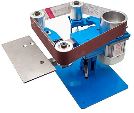 LeTkingok Bandschleifmaschine 750WC Vertikaler und Horizontaler Bandschleifer Polierer Spitzer Poliermaschine 915x50MM