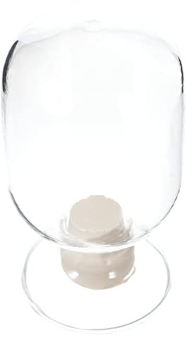 FOMIYES Allumette en Verre Cloche Jar Match Cloche Allumette Titulaire Match Pot Attaquant Affichage pour Bougies Allumettes Décoratives Cloche en Verre Allumettes