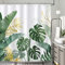Bonhause Duschvorhang Tropische Blätter Palmblatt Grüne Pflanze Duschvorhänge 180 x 180 cm Anti-Schimmel Wasserdicht Polyester Stoff Waschbar Bad Vorhäng für Badzimmer mit 12 Haken