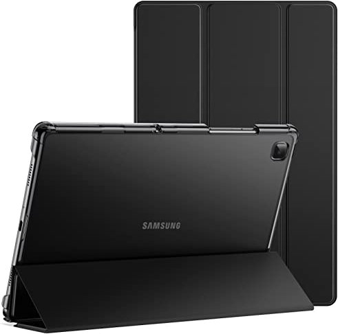 JETech Case for Samsung Galaxy Tab A7 10.4-Inch 2020 (SM-T500/T505/T507), NOT FOR Tab A7 Lite, Slim Translucent Back Tri-Fold Folio Stand Protective Tablet Cover, Auto Wake/Sleep (Black)