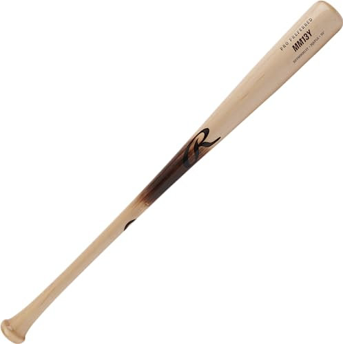 Rawlings | PRO bevorzugter Holz-Baseballschläger | Jugend – MM13Y Profil | Ahorn – 73,7 cm