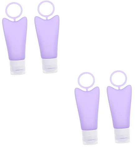 Beaupretty 2sets Bottiglie Portatili Silicone Ricaricabili Per Shampoo e Cosmetici Contenitori Da Viaggio Per Prodotti Di Bellezza Design Compatto e Salvaspazio
