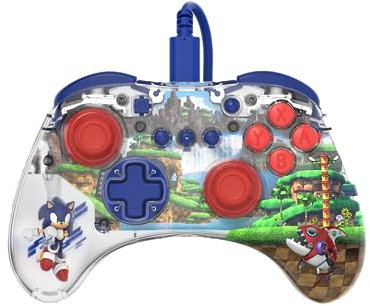 PDP REALMz Wired LED Light-up Pro Controller: Sonic Green Hill Zone For Nintendo Switch & Nintendo Switch - OLED Model