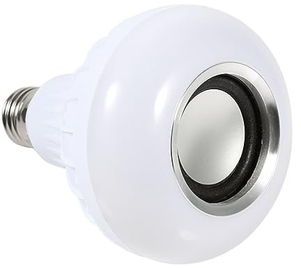 E27 RGB cambiante lámpara reproductor de música inalámbrico jugando con 24 teclas Control remoto LED lámpara con altavoz, 12w